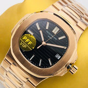 PATEK NAUTILUS 5711 ROSE GOLD BLACK DIAL