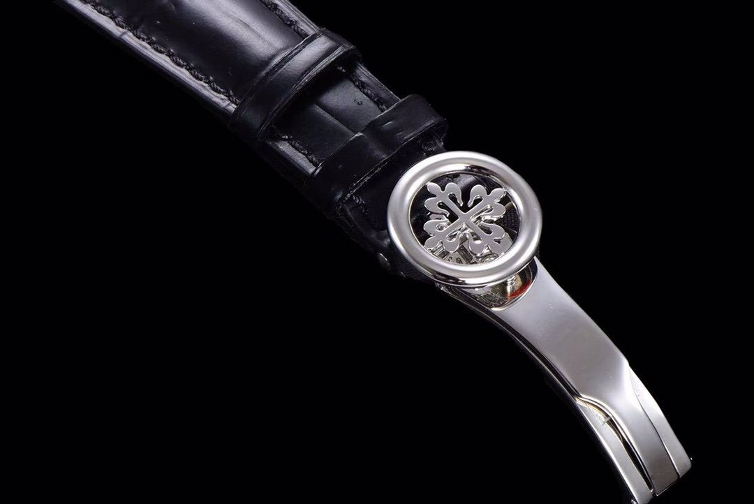 PATEK CALATRAVA MOONPHASE ANNUAL CALENDAR STEEL WHITE DIAL