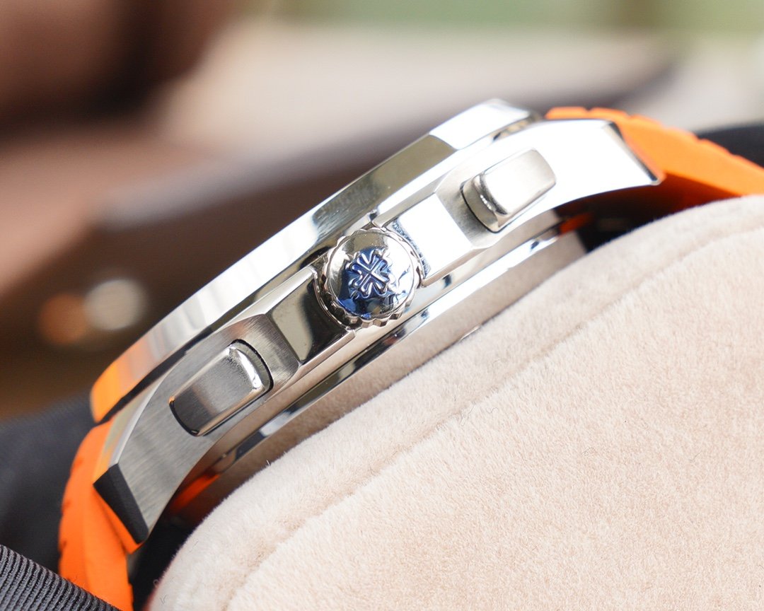 PATEK AQUANAUT CHRONOGRAPH STAINLESS STEEL ORANGE STRAP