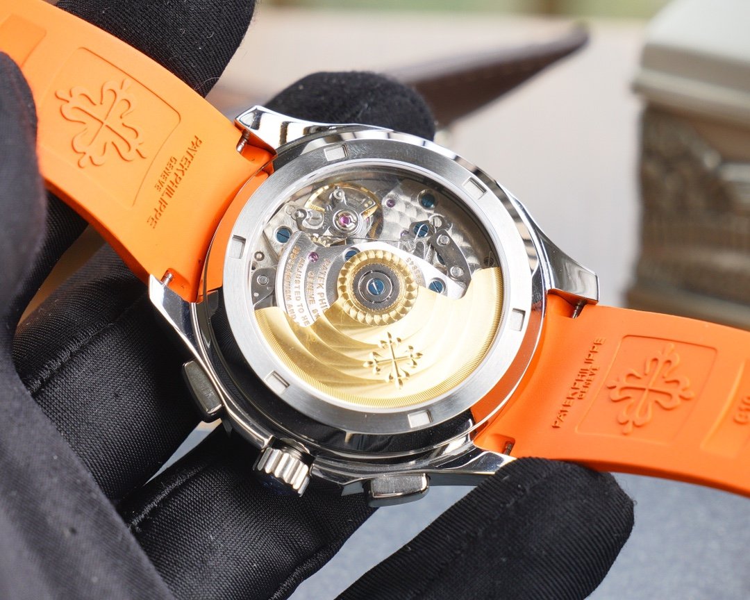 PATEK AQUANAUT CHRONOGRAPH STAINLESS STEEL ORANGE STRAP