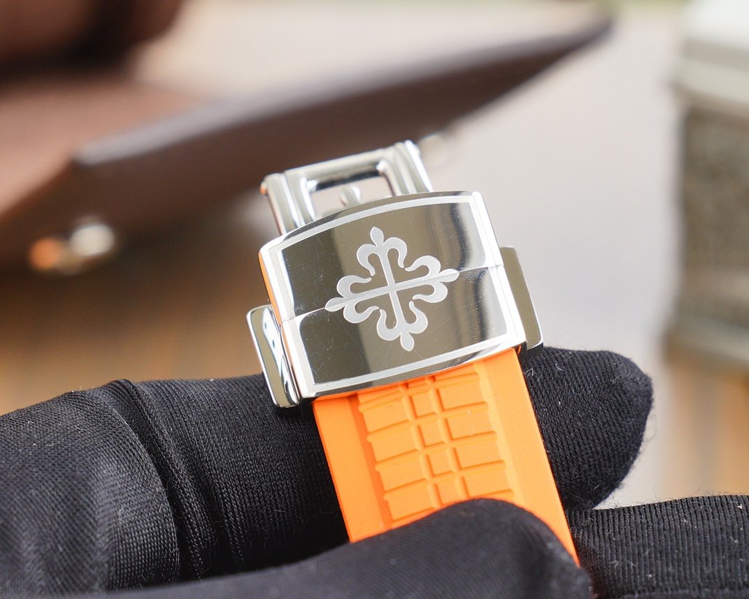 PATEK AQUANAUT CHRONOGRAPH STAINLESS STEEL ORANGE STRAP