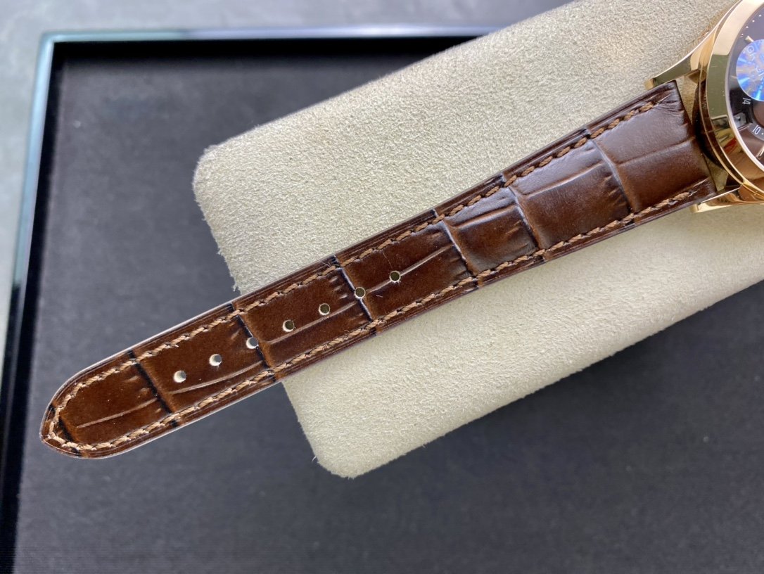 PATEK CALATRAVA MOONPHASE ANNUAL CALENDAR GOLD CASE BROWN DIAL