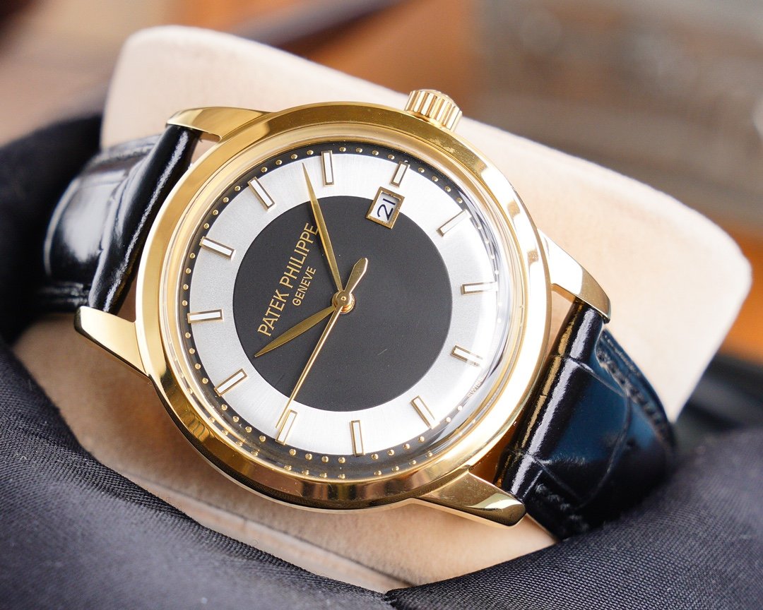 PATEK CALATRAVA 40 GOLD CASE BLACK DIAL