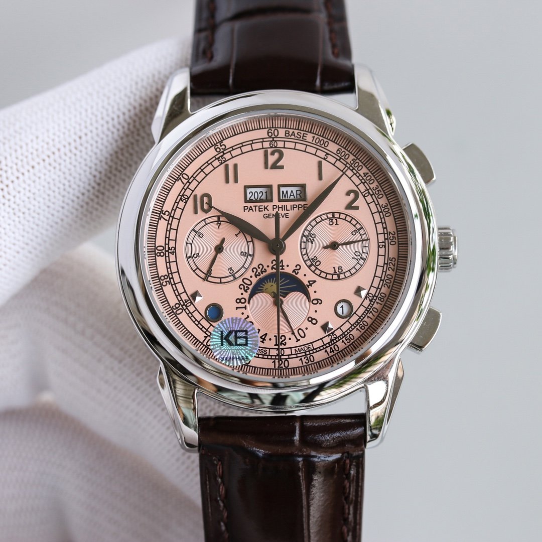 PATEK GRAND COMPLICATION STAINLESS STEEL PINK DIAL