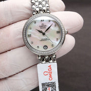 DEVILLE PRESTIGE 32MM STEEL DIAMOND BEZEL MOP DIAL