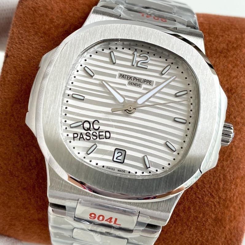 NAUTILUS STAINLESS STEEL 40MM WHITE DIAL