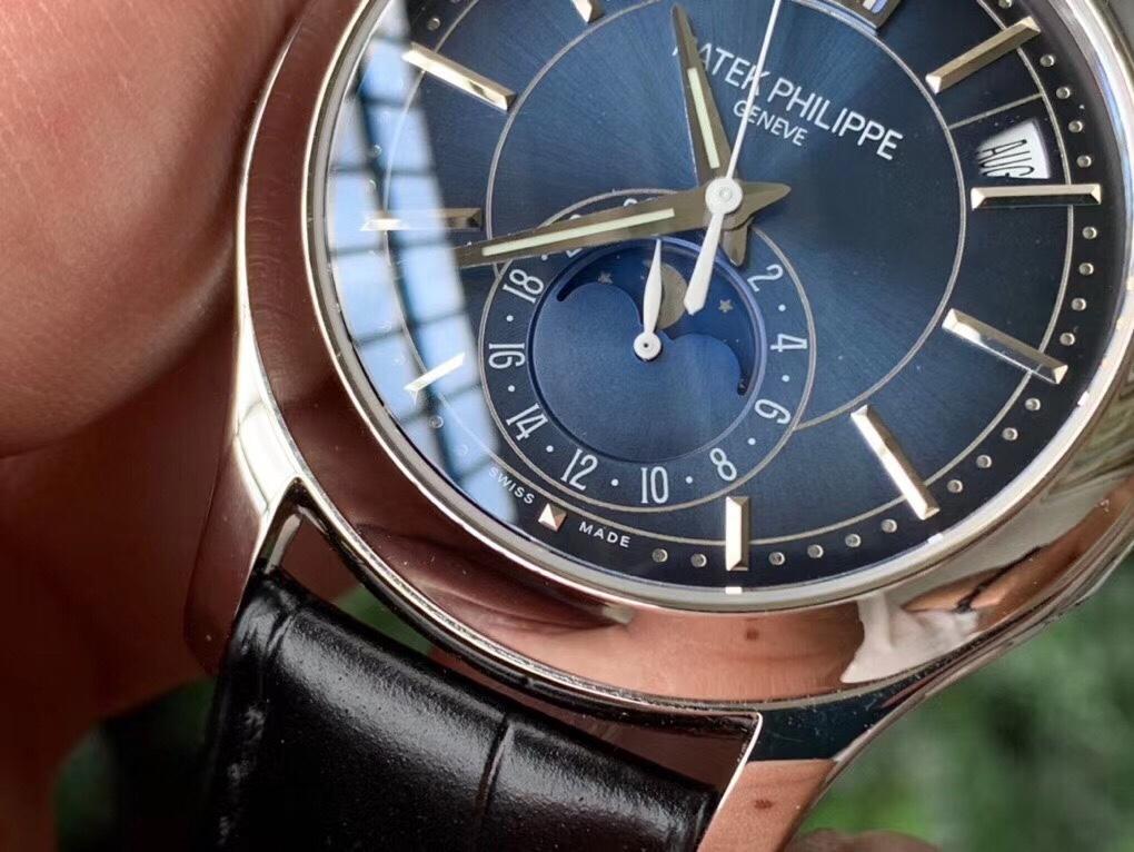 PATEK ANNUAL CALENDAR WHITE GOLD BLUE DIAL