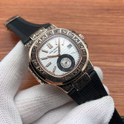 PATEK NAUTILUS SECONDTIME GOLD HAND ENGRAVED