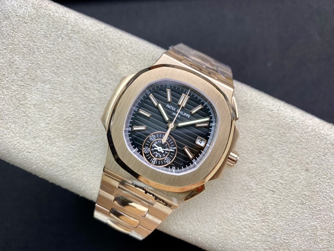 PATEK NAUTILUS 5980/1AR-001 CHRONOGRAPH BLUE DIAL
