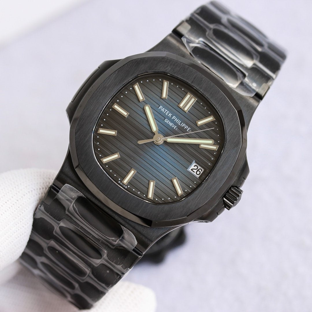 PATEK NAUTILUS 5711 CUSTOM ALL BLACK BLUE DIAL