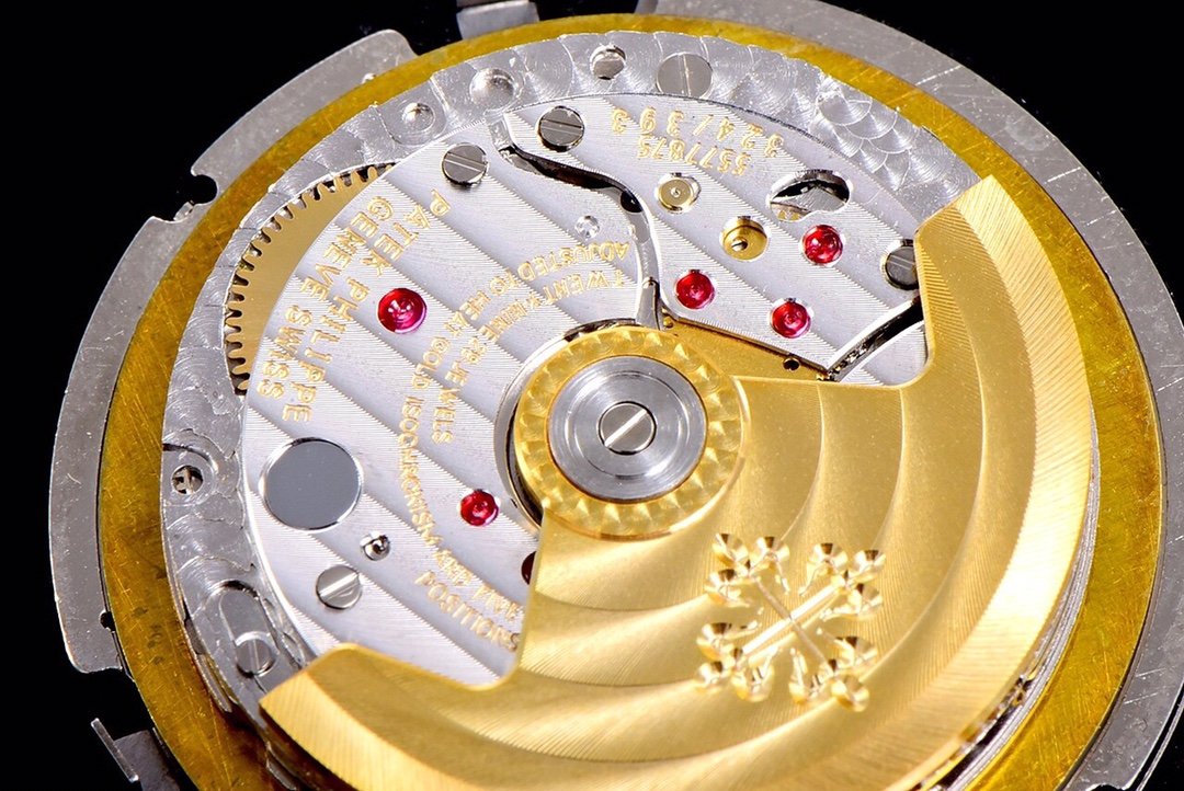 PATEK NAUTILUS MOONPHASE ANNUAL CALENDAR BLACK DIAL LEATHER