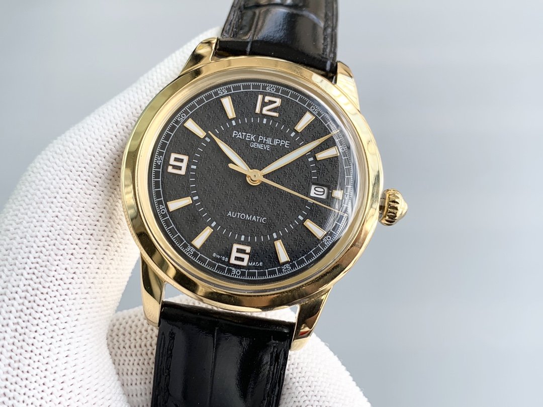PATEK CALATRAVA 40 GOLD CASE BLACK DIAL