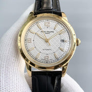 PATEK CALATRAVA 40 GOLD CASE WHITE DIAL