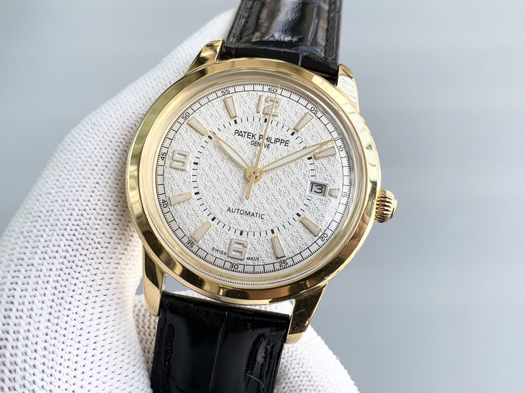 PATEK CALATRAVA 40 GOLD CASE WHITE DIAL
