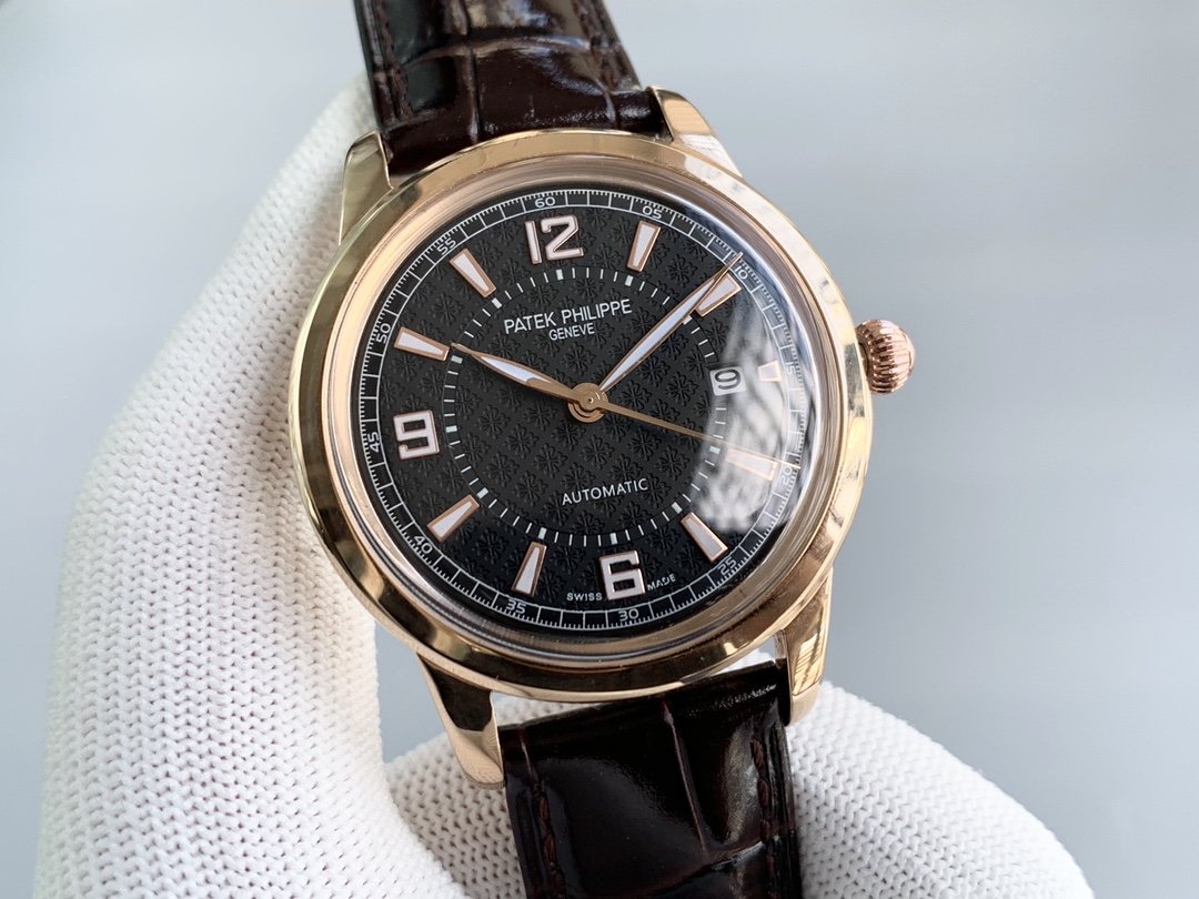 PATEK CALATRAVA 40 ROSE GOLD CASE BLACK DIAL