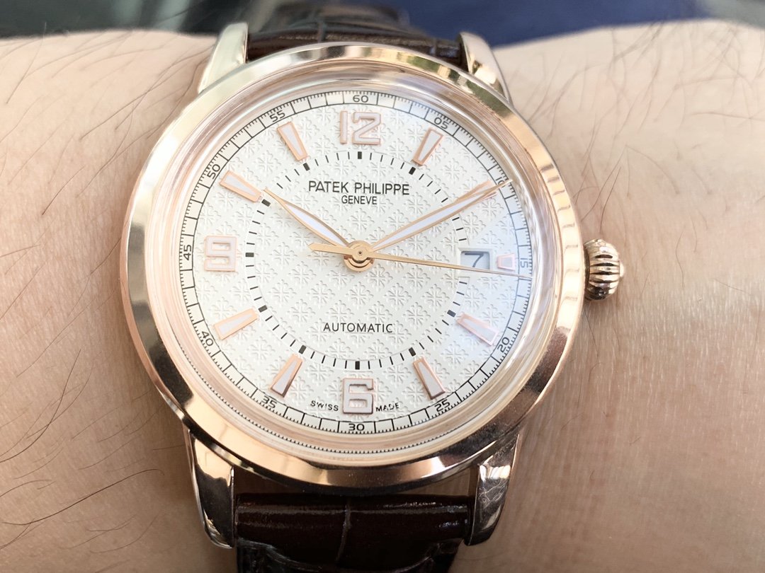 PATEK CALATRAVA 40 ROSE GOLD CASE WHITE DIAL