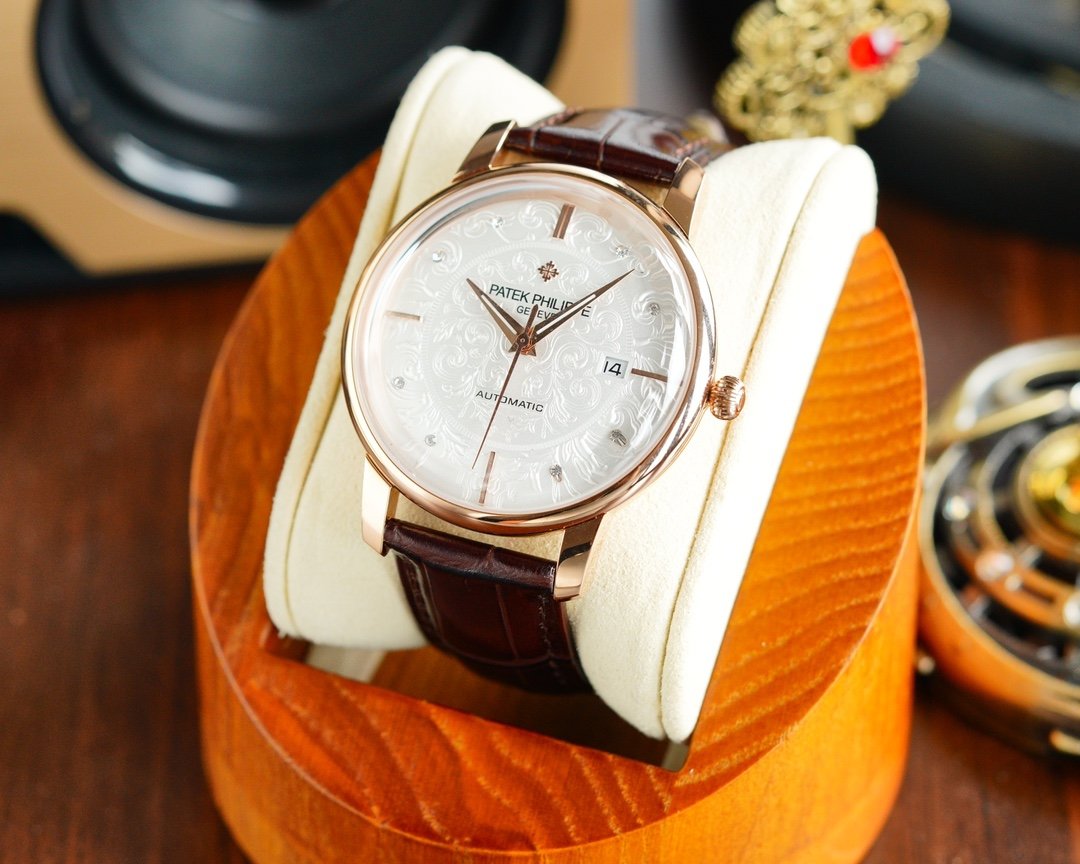 PATEK CALATRAVA 40 WHITE DIAL LEATHER