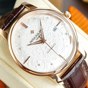 PATEK CALATRAVA 40 WHITE DIAL LEATHER