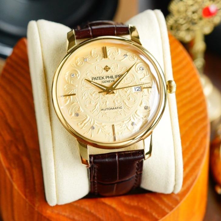 PATEK CALATRAVA 40 GOLD CASE LEATHER