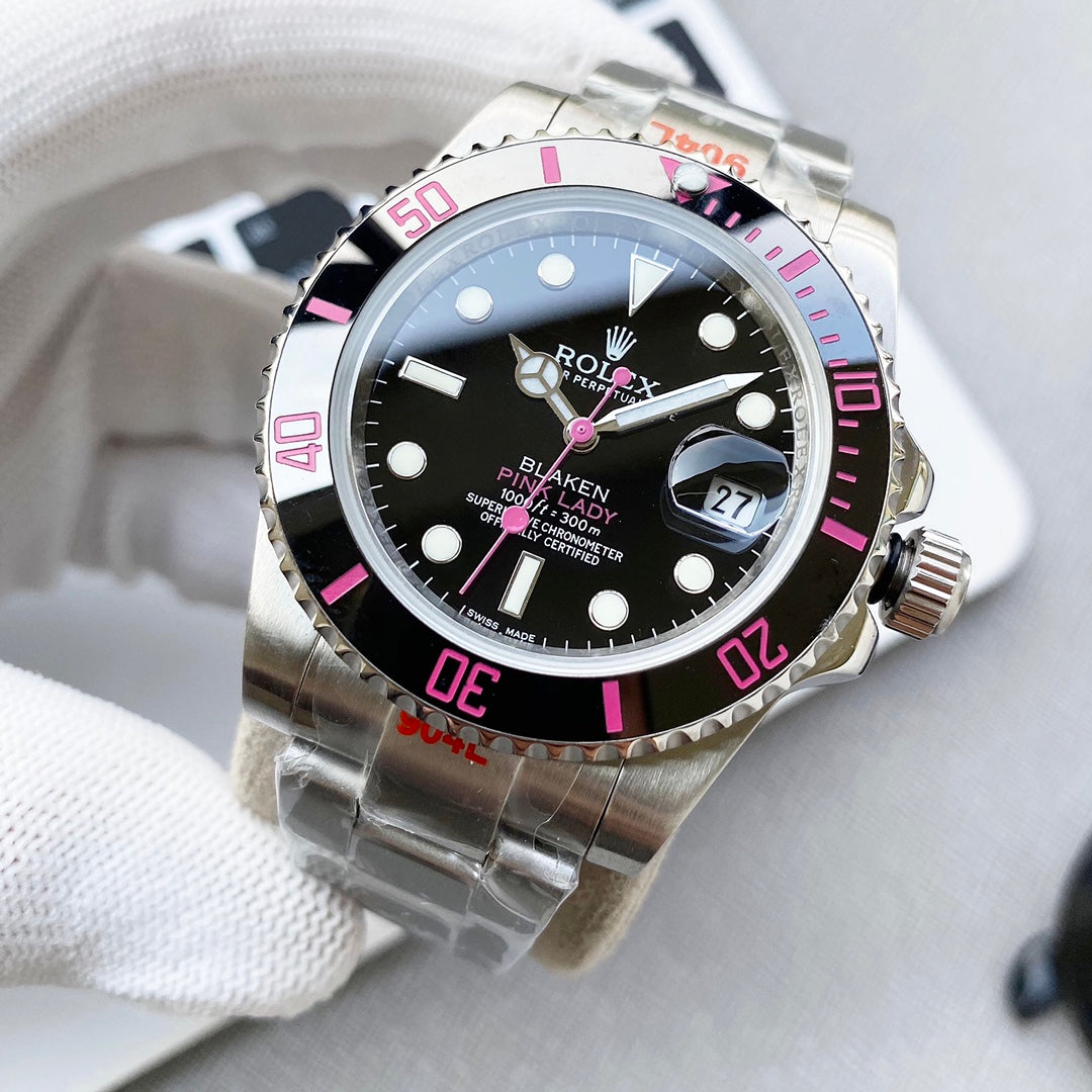 SUBMARINER DATE 40MM CUSTOM PURPLE BEZEL BLACK DIAL