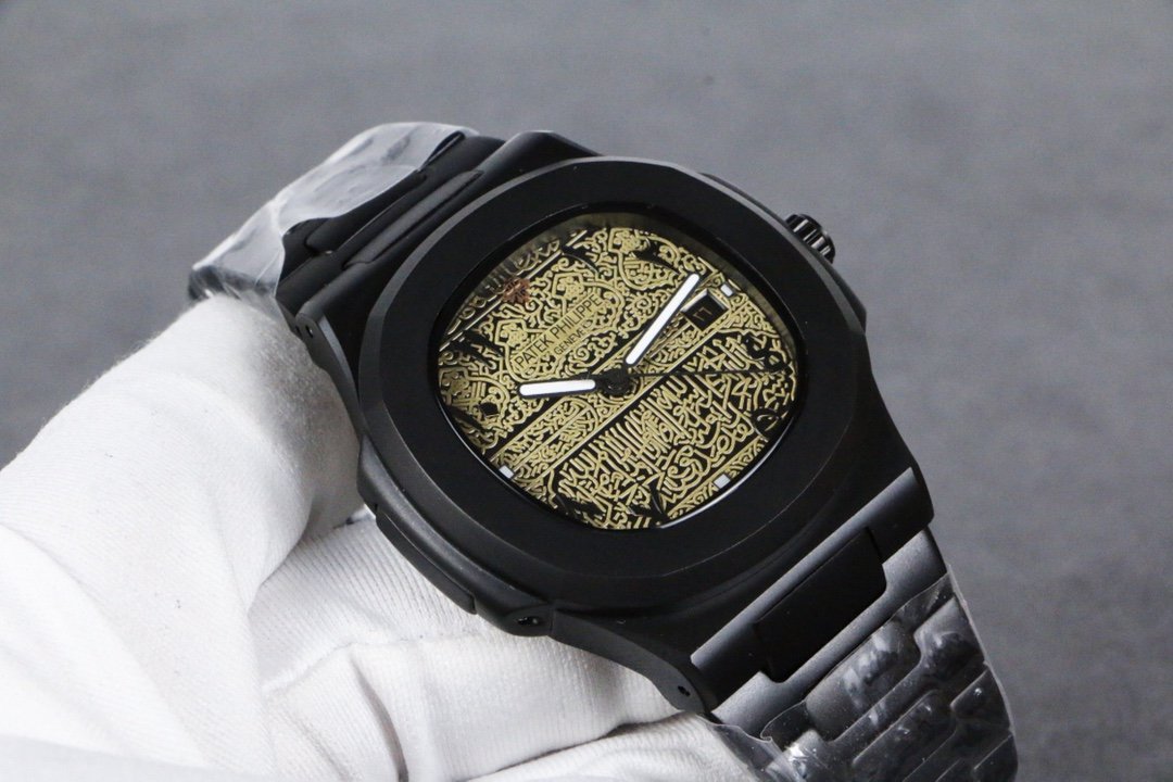 PATEK NAUTILUS CUSTOM ALL BLACK ARABIC DIAL