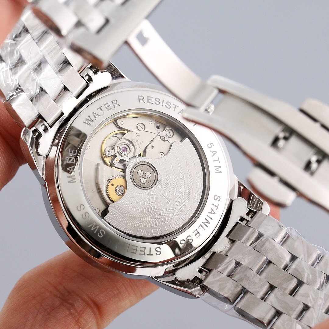 PATEK CALATRAVA 40MM WHITE DIAL DIAMOND BEZEL