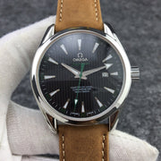 SEAMASTER AQUA TERRA 150M STEEL CASE BLACK DIAL BROWN LEATHER