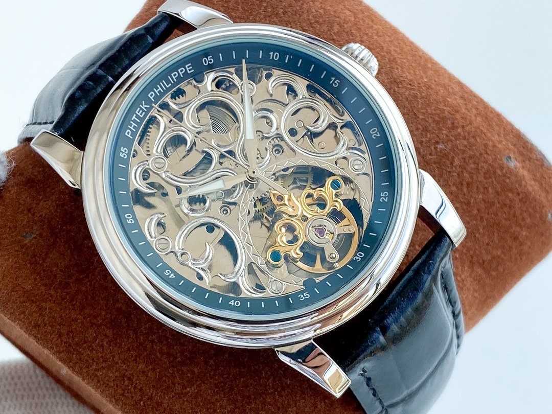 PATEK COMPLICATION STEEL CASE SKELETON DIAL