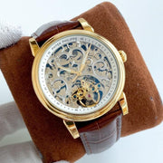 PATEK COMPLICATION GOLD CASE SKELETON DIAL