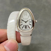 SERPENTI SPIGA WHITE CERAMIC SILVER