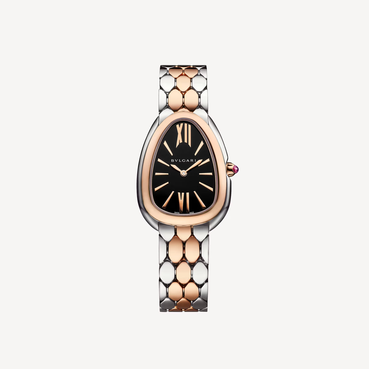 Bvlgari Serpenti Seduttori Rose Gold And Steel Watch