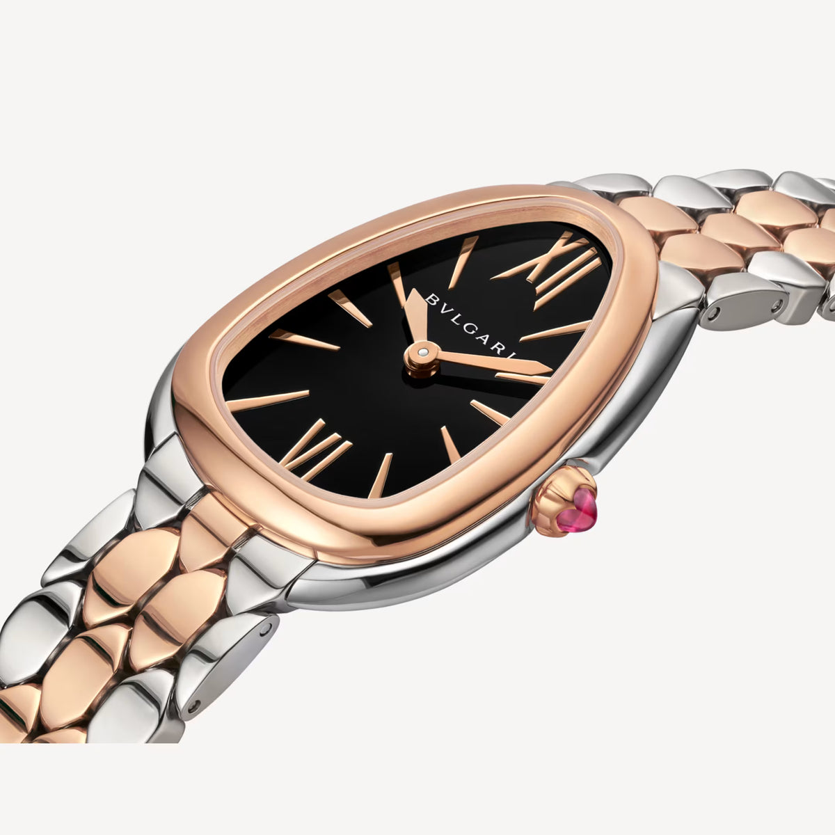 Bvlgari Serpenti Seduttori Rose Gold And Steel Watch