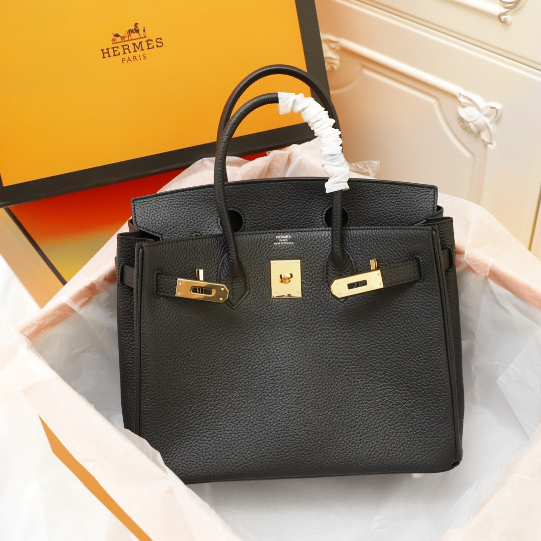 HM BIRKIN BAG 35 BLACK TOGO GOLD HARDWARE