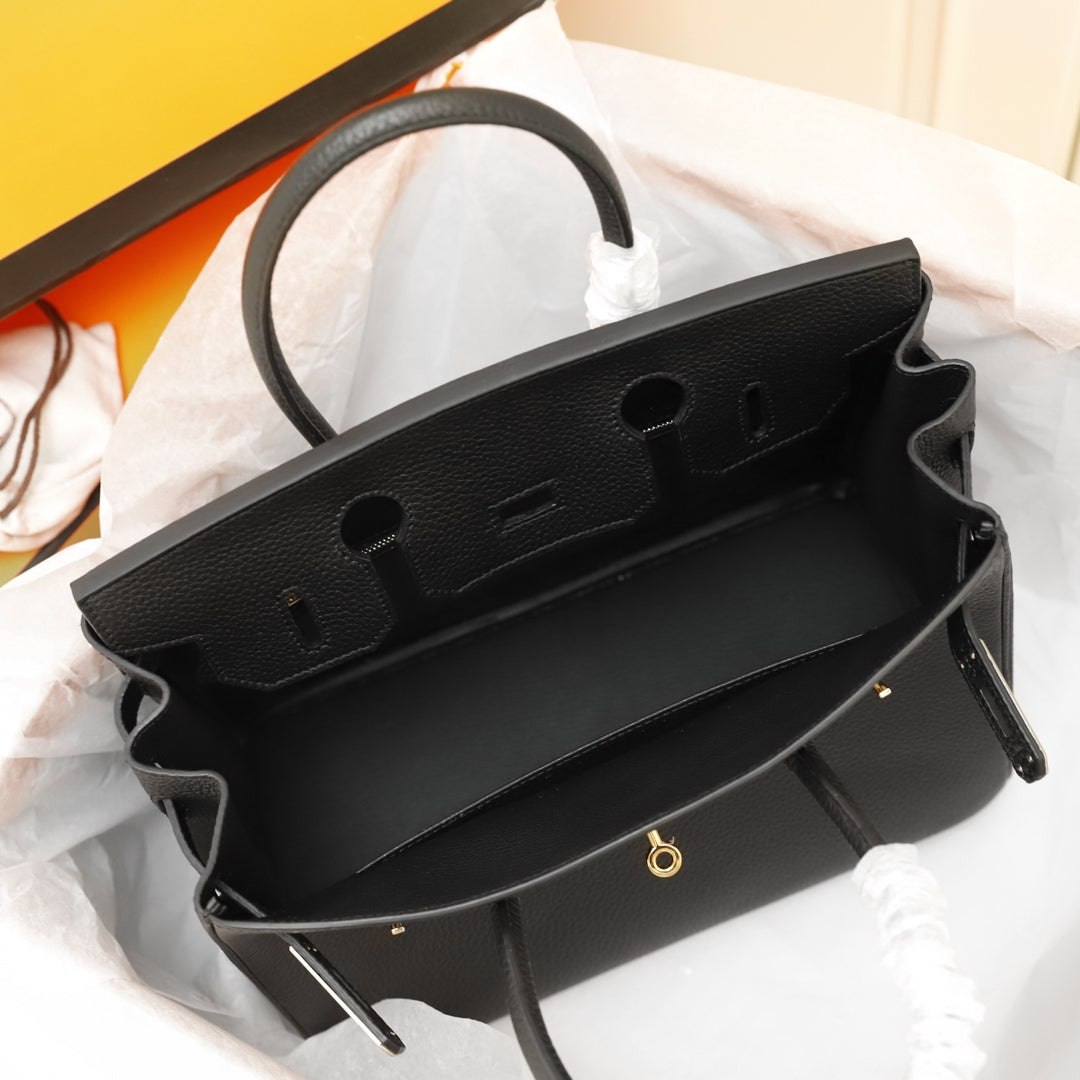 HM BIRKIN BAG 35 BLACK TOGO GOLD HARDWARE