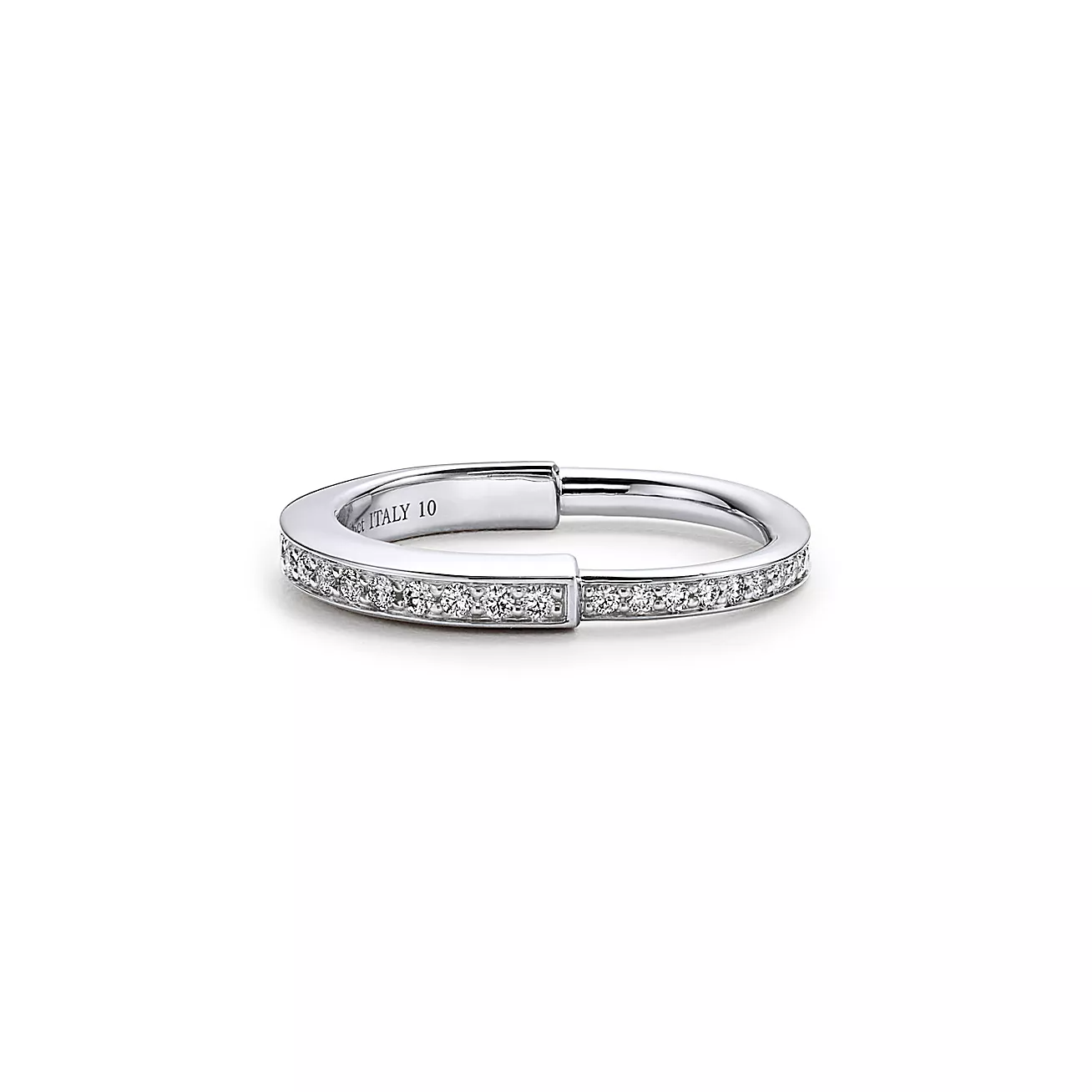 TIFFANY LOCK RING DIAMOND PAVED