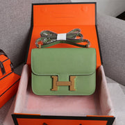 HM CONSTANCE BAG 22 PICKLE EPSOM GOLD HARDWARE