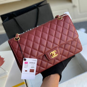 flap bag medium 25 wine caviar ghw
