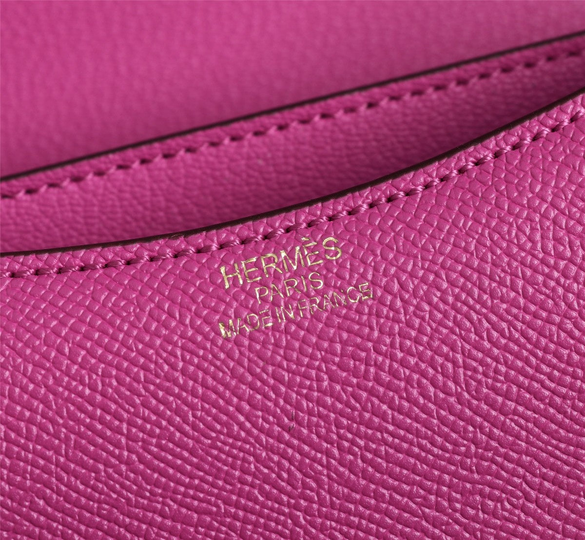HM CONSTANCE BAG 19 PINK EPSOM GOLD HARDWARE