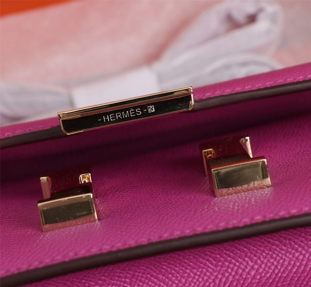 HM CONSTANCE BAG 19 PINK EPSOM GOLD HARDWARE