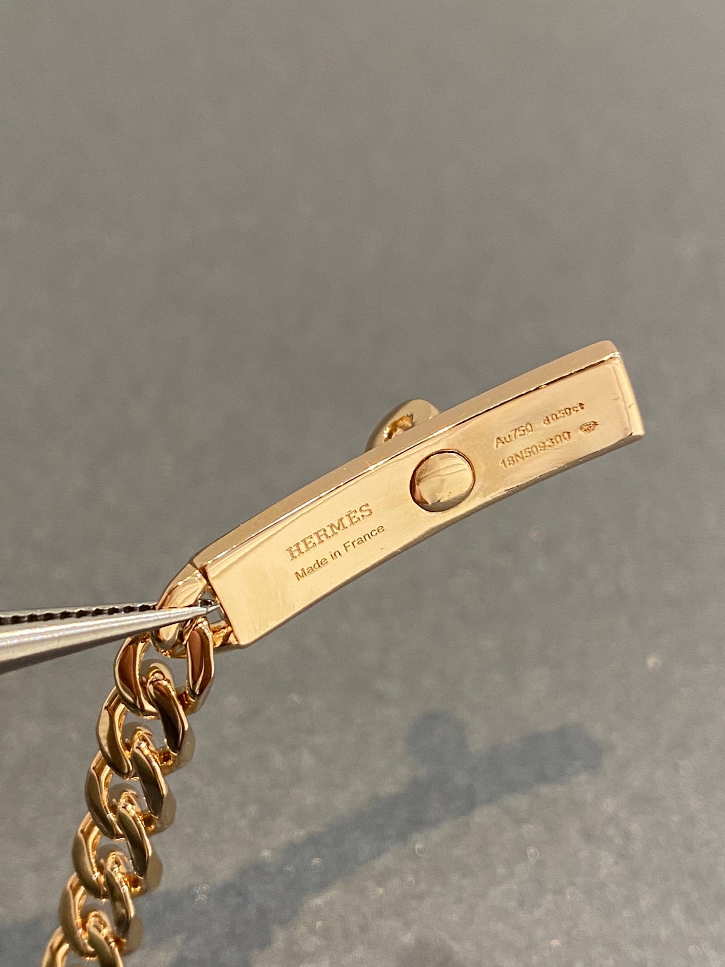 H Kelly Gourmette Gold Diamond Bracelet