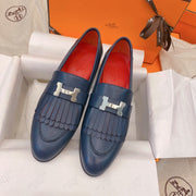 HM Mocassins Royal   Loafers Navy Blue Goat Leather 348020