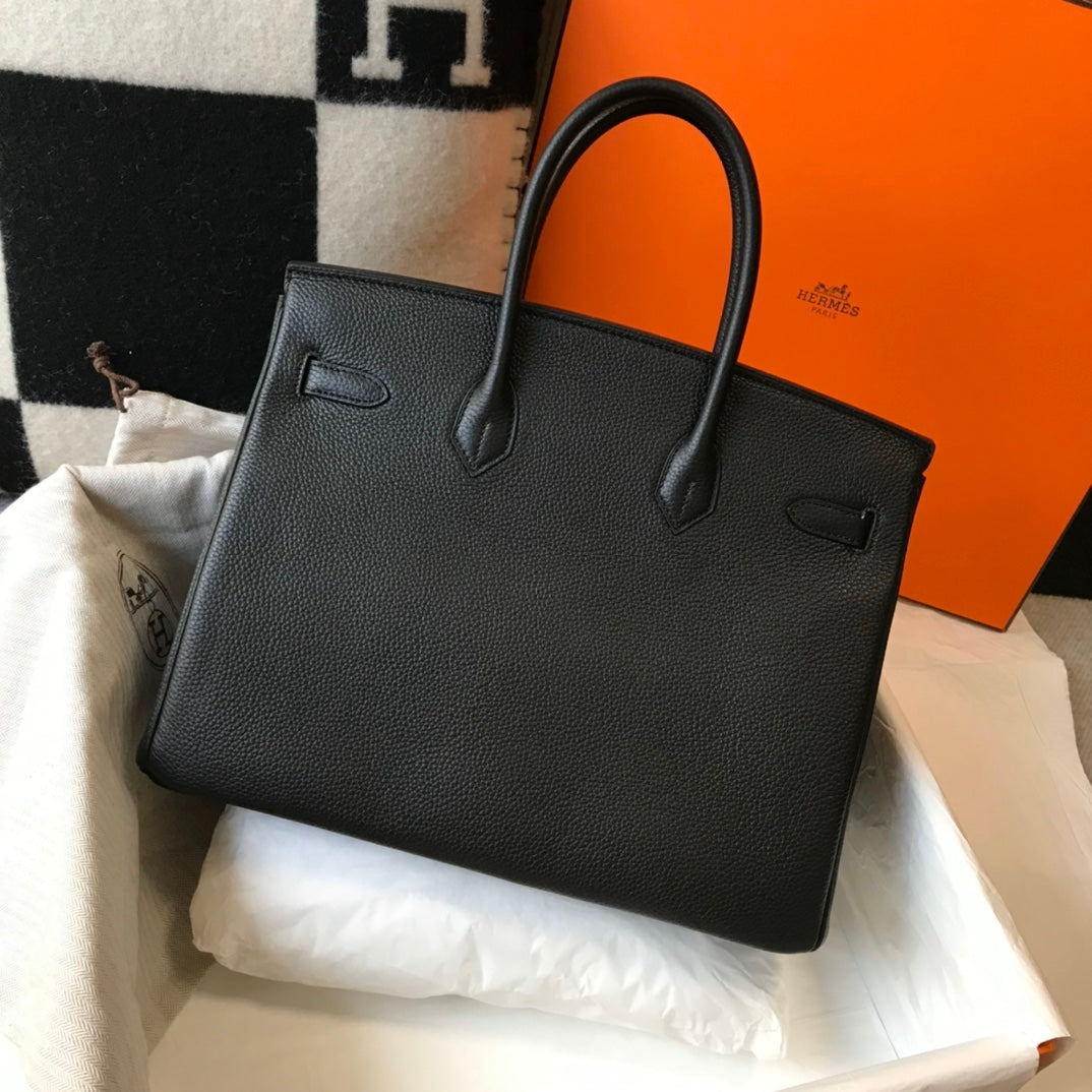HM BIRKIN 35CM BLACK TOGO LEATHER SILVER HARDWARE