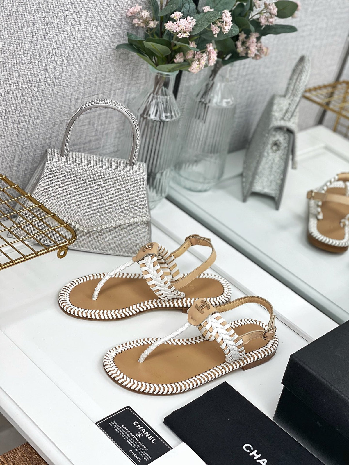 Chanel 2026 Braided Sandals Leather 162281