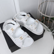 CC 25S Dad Sandal White  Tweed Calfskin