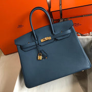 HM BIRKIN 35CM BAG AZURE TOGO GOLD HARDWARE