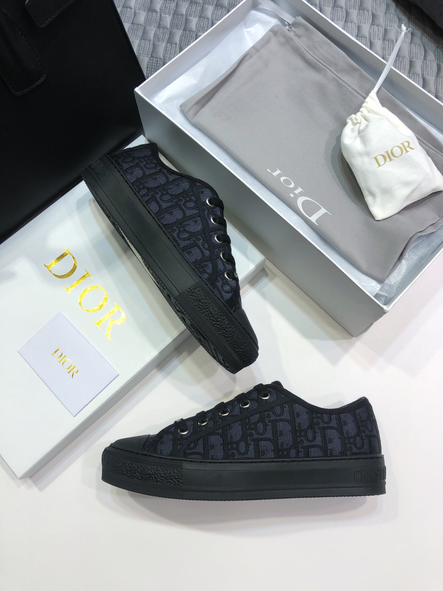Dior 2026 Sneaker Black Mix Deep Blue Canvas