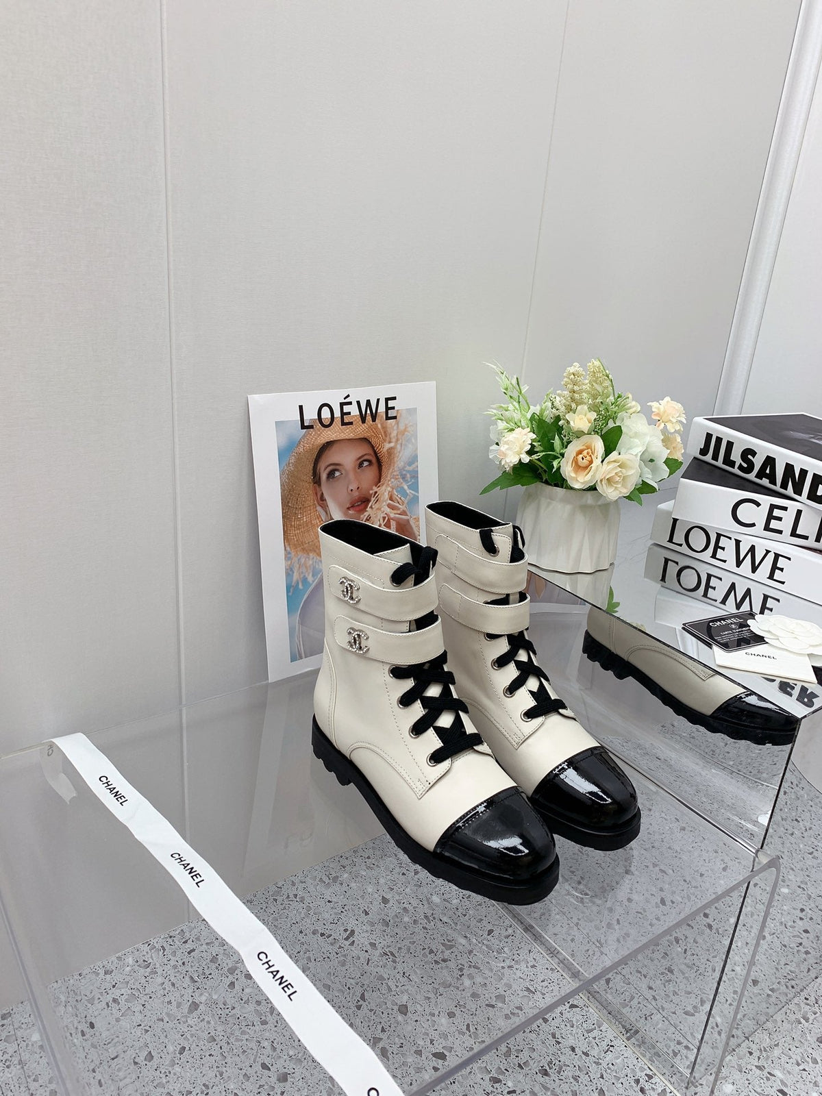 Chanel 2026 Combat Ankle Boots Calfskin 162110