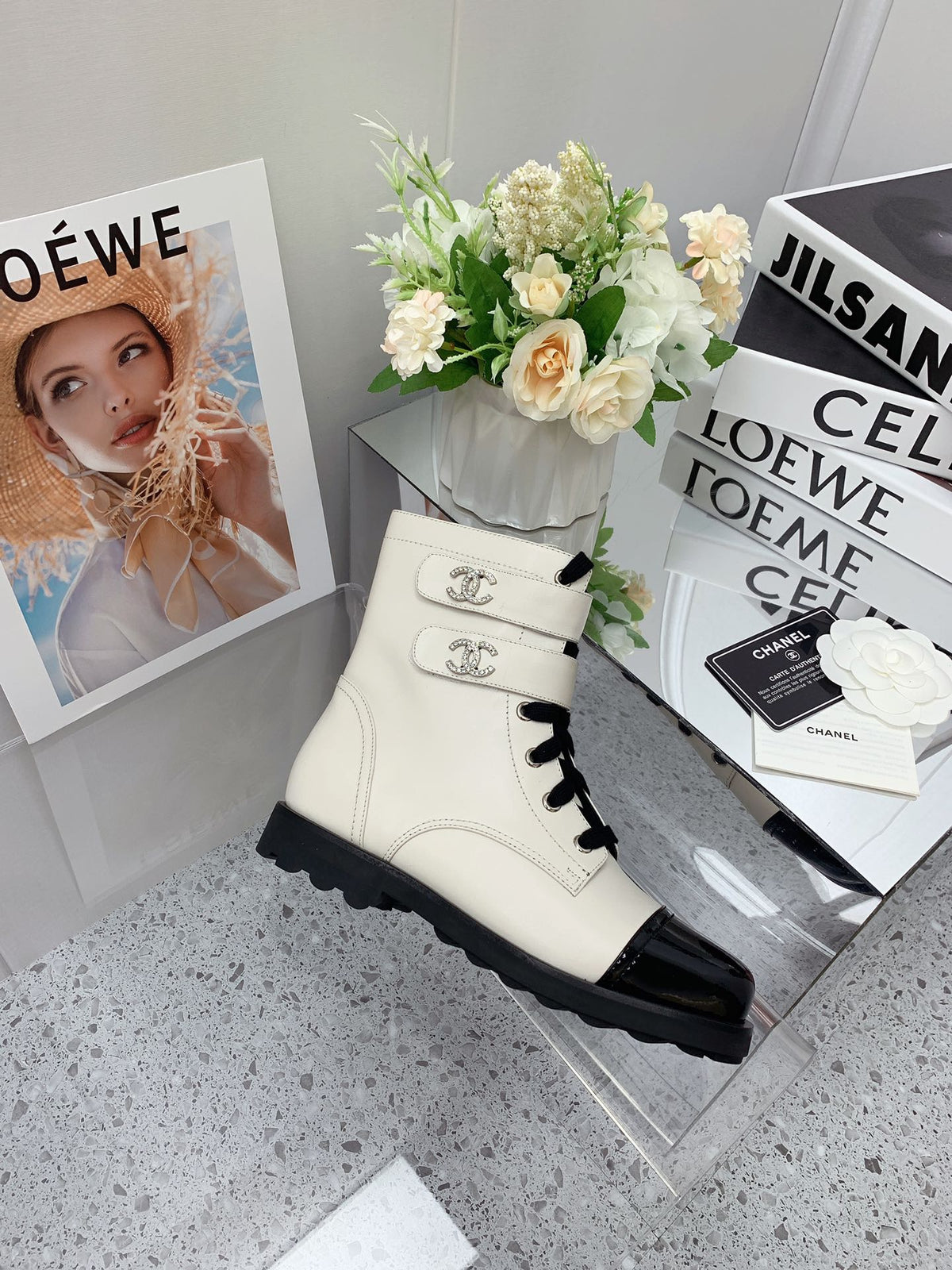 Chanel 2026 Combat Ankle Boots Calfskin 162110