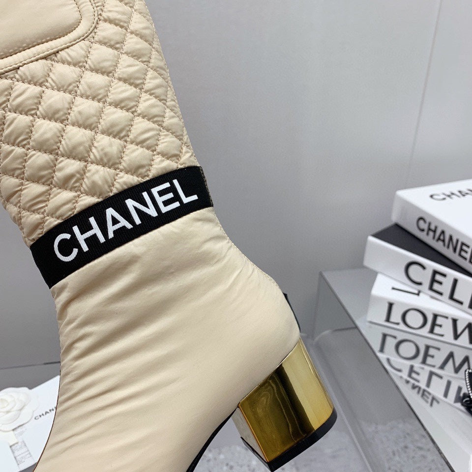 Chanel 2026 Knee-High Boots 50mm Fabric 162205