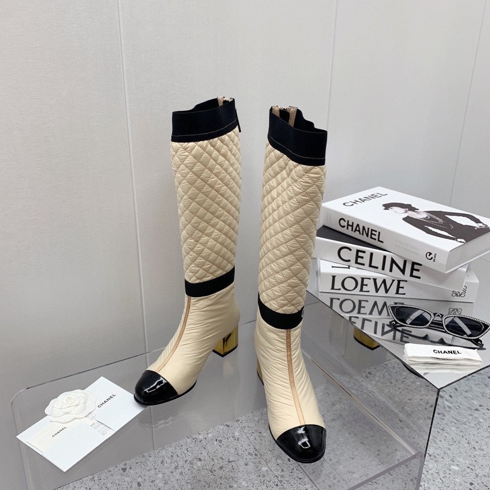 Chanel 2026 Knee-High Boots 50mm Fabric 162205
